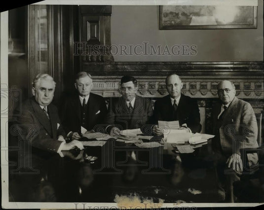 1933 Press Photo Representatives at Governor's Conference, Des Moines Iowa - Historic Images