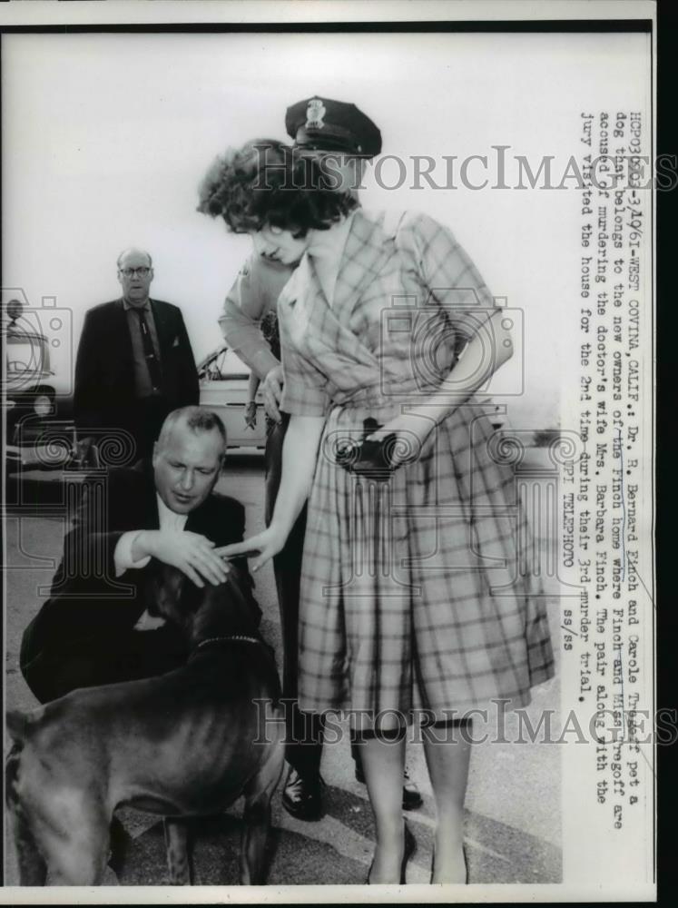 1961 Press Photo Dr.Bernard Finch and Carole Tregoff accused of murdering - Historic Images