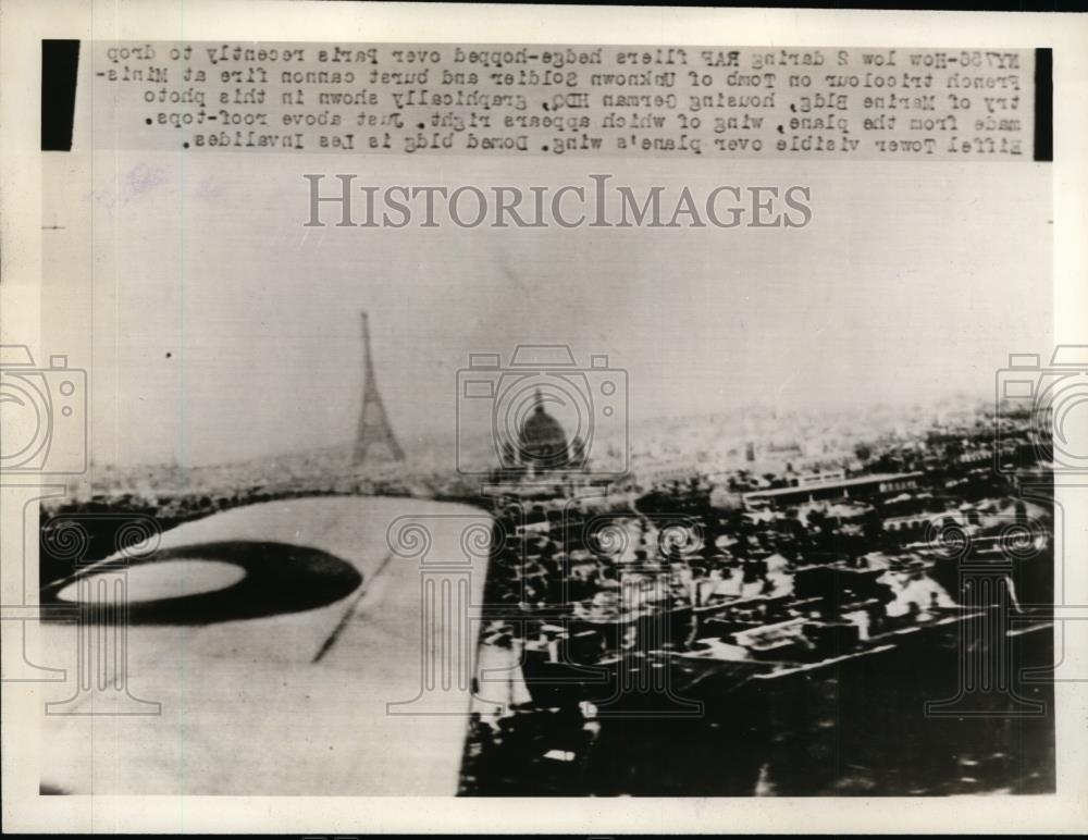 1942 Press Photo View of Paris from plane flying overhead - nef00756 - Historic Images