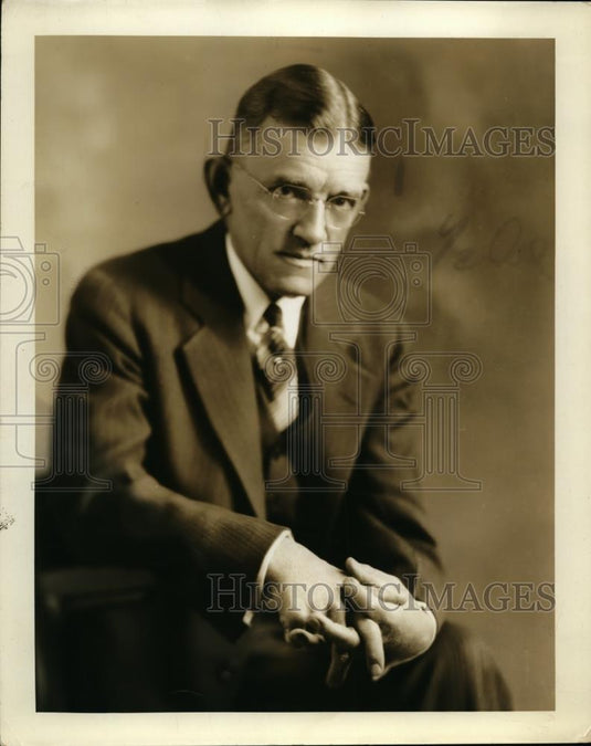 1933 Press Photo Chas L DeBow of First Methodist Church - nef00893 - Historic Images