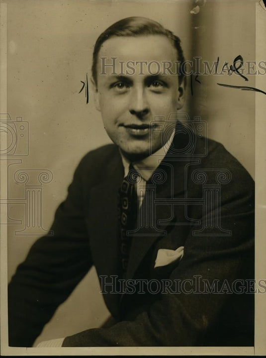 1937 Press Photo Andre Mattoni Film Idol of Germany arrived in America - Historic Images