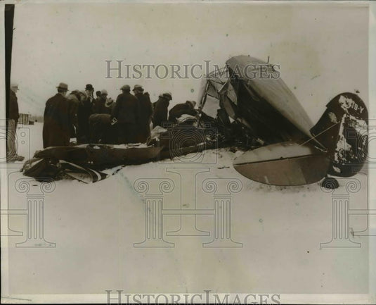1932 Press Photo Plane crashed in a blinding snowstorm in Duluth Minn. - Historic Images