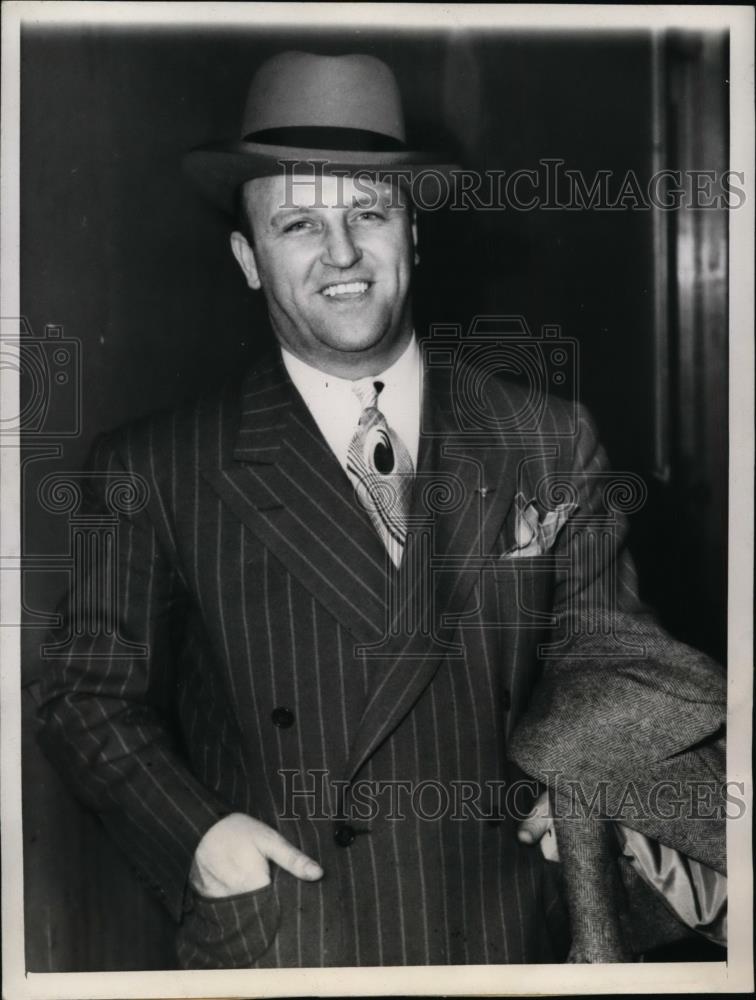 1944 Press Photo J. Fred Koenig Arrested in Black Market Liquor Ring - nef01338 - Historic Images