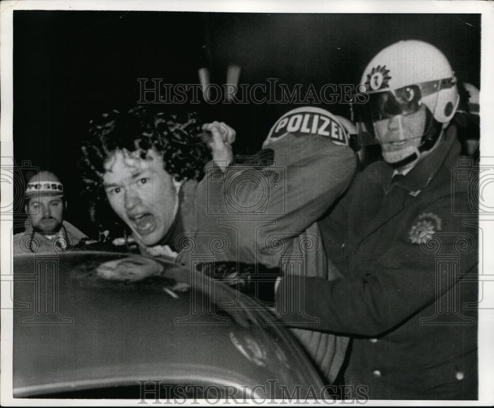 1969 Press Photo Policeman arrests student during demonstration - nef00586 - Historic Images