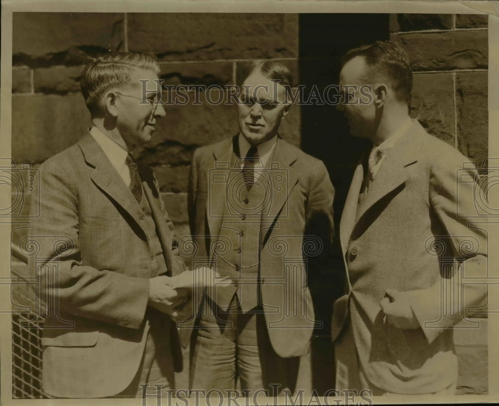 1932 Press Photo Johny Shepard, Emmanuel L.Richardson and Raymond Bragg - Historic Images