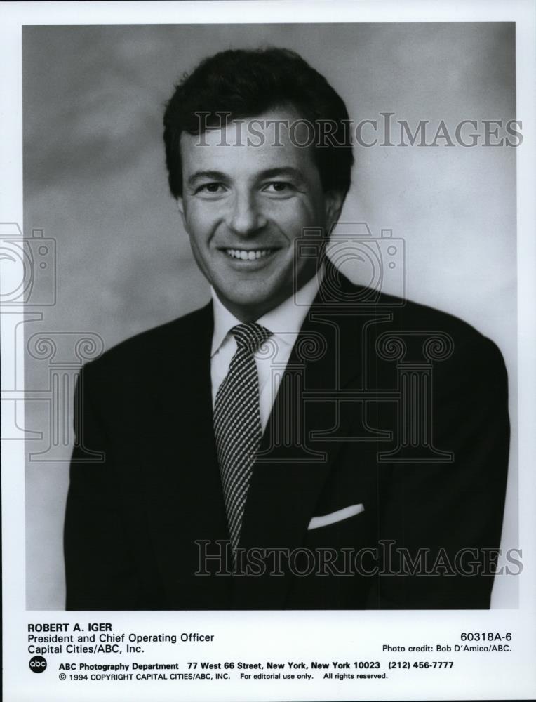 1995 Press Photo Robert A Iger President and CEO Capital Cities ABC Inc - Historic Images