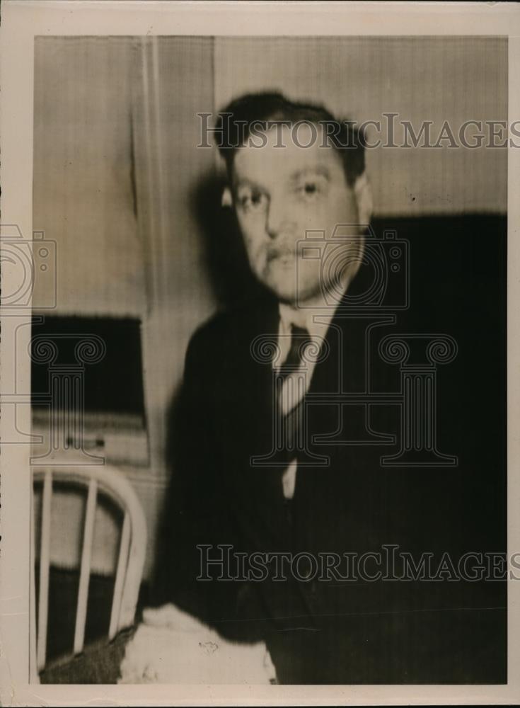 1937 Press Photo Arthur Robinson With Ankle And Face Injuries - nee94978 - Historic Images