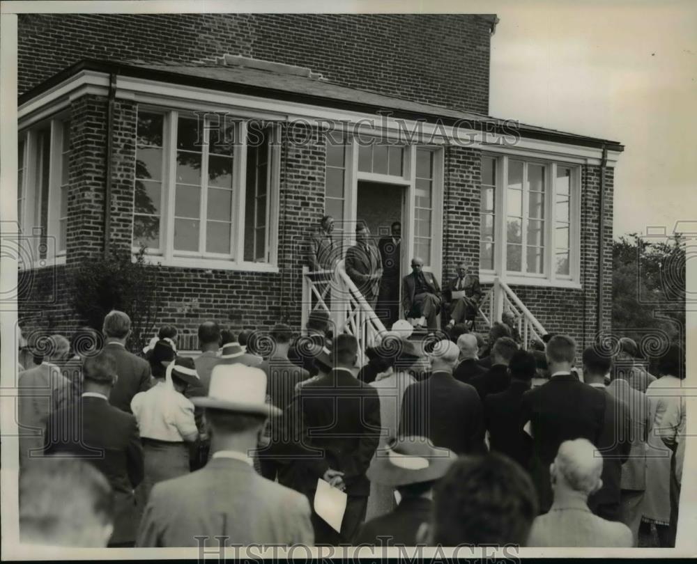 1930 Press Photo Henry Wallace speak at Dedication of Wild Life Research refuge - Historic Images