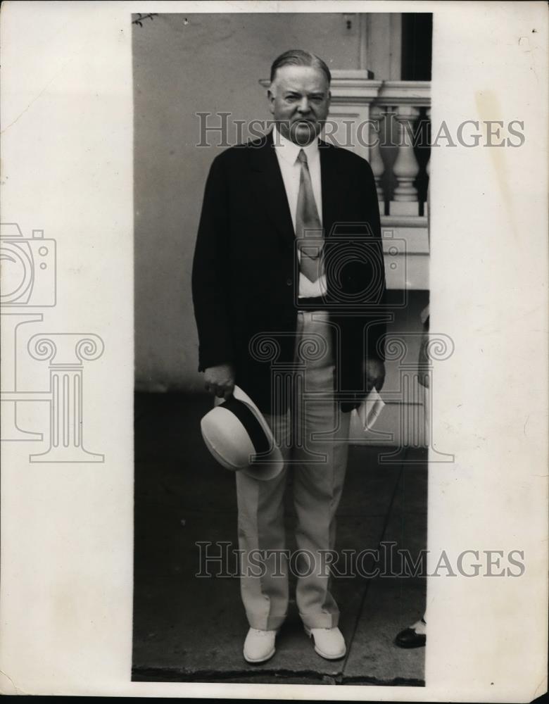 1931 Press Photo Herbert Hoover, President of the United States - nee94303 - Historic Images