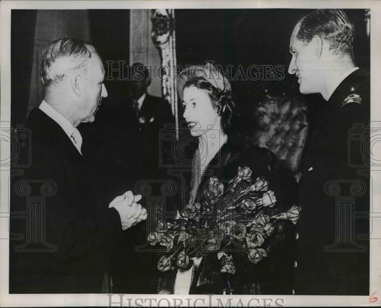 1951 Press Photo Princess Elizabeth and Prince Philip During Trip to Halifax - Historic Images