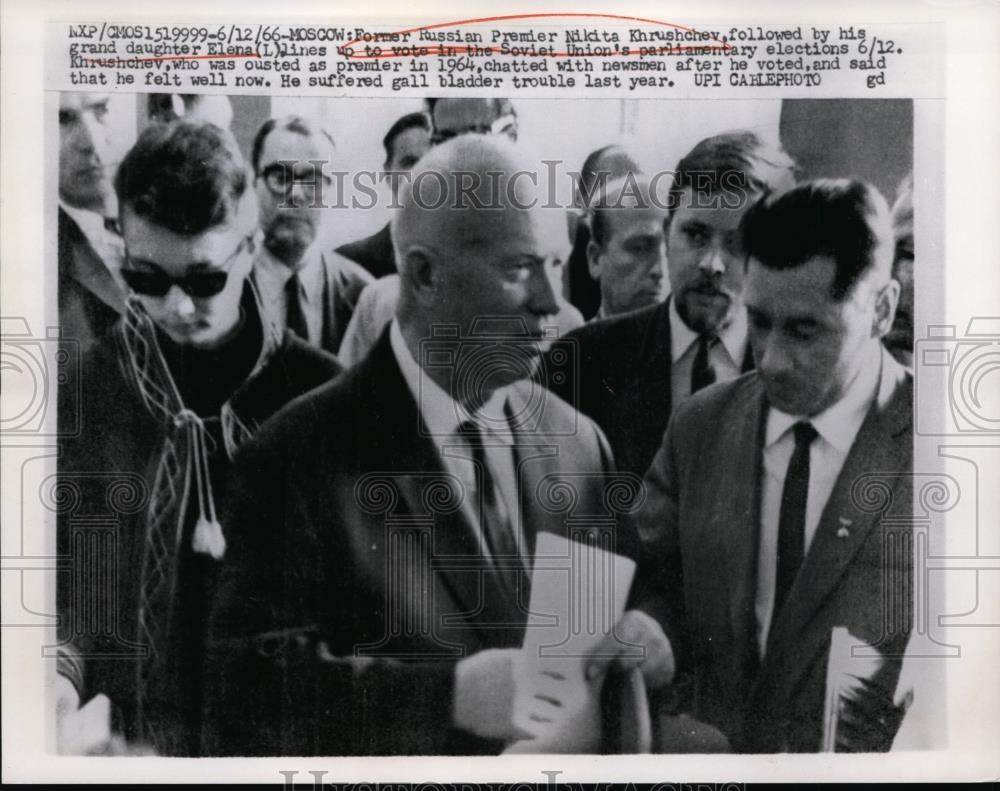 1966 Press Photo Nikita Khrushchev At Russian Elections - nef00535 - Historic Images