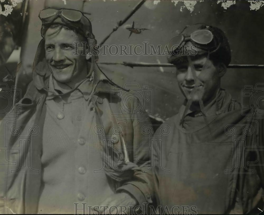 1919 Press Photo Lieutenant H.J. Meyers and MSC H.D. Norris - WWI pilots - Historic Images