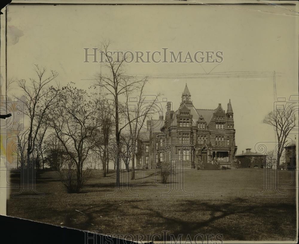 1910 Press Photo Horace Andrews home- East Boat &amp; Euclid. - Historic Images