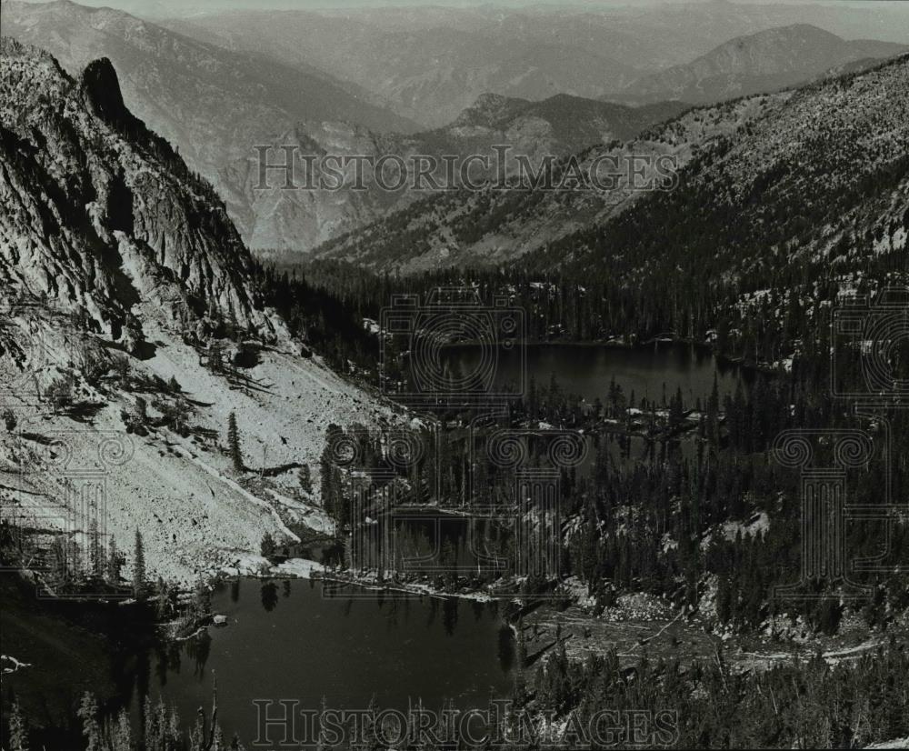 1974 Press Photo Terrace Lakes in the Bighorn Crags,part of Idaho Primitive Area - Historic Images