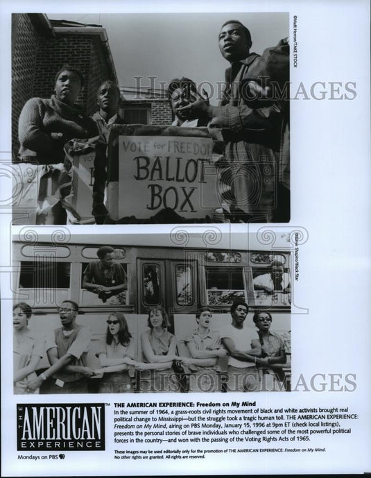 1996 Press Photo The American Experience: Freedom on My Mind - cvb74015 - Historic Images