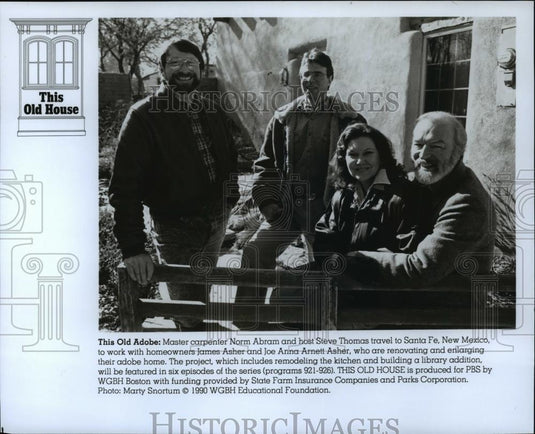 Press Photo his Old Adobe:Master Carpenter Norm Abram and host Steve Thomas - Historic Images
