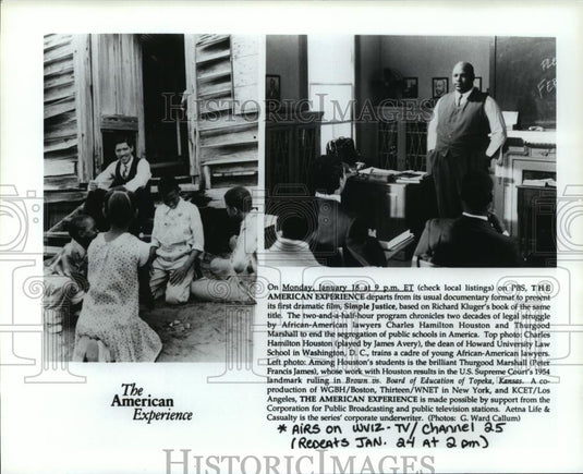 Press Photo The American Experience  Presents "Simple Justice" - cvb73724 - Historic Images