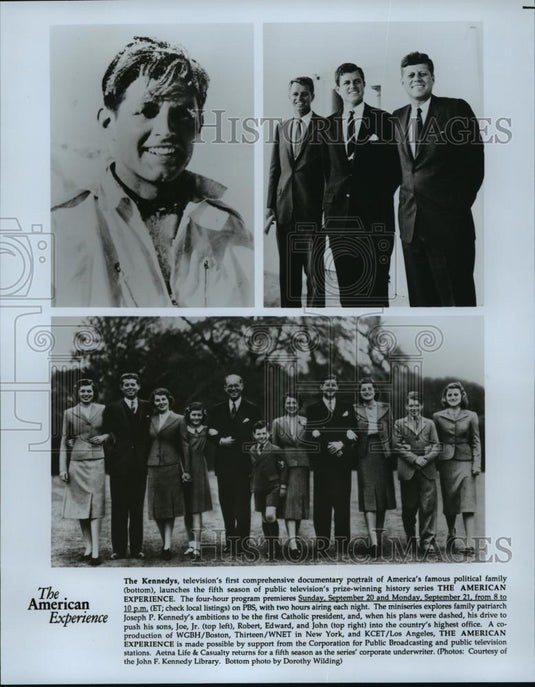 Press Photo The Kennedy's television first documentary protrait on PBS - Historic Images