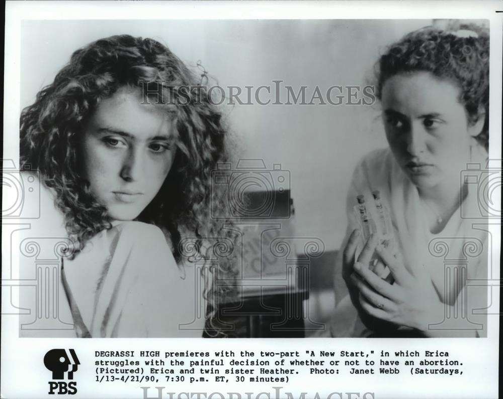 1990 Press Photo Degrassi High Premiers with two part &quot;A New Start&quot; - cvb73849 - Historic Images