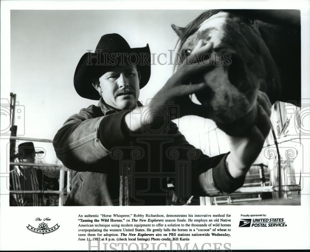 Press Photo Horse Whisperer, Robbie Richardson-The New Explorers final episode - Historic Images