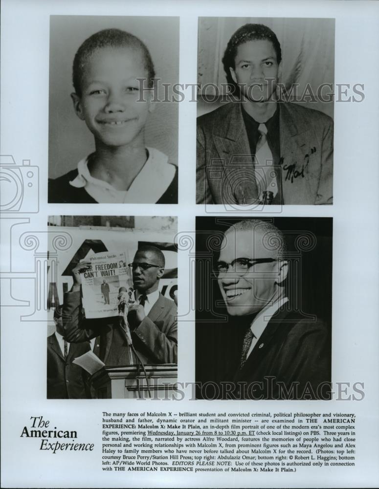 Press Photo PBS presents THE AMERICAN EXPERIENCE: Malcolm X:Make It Plain - Historic Images