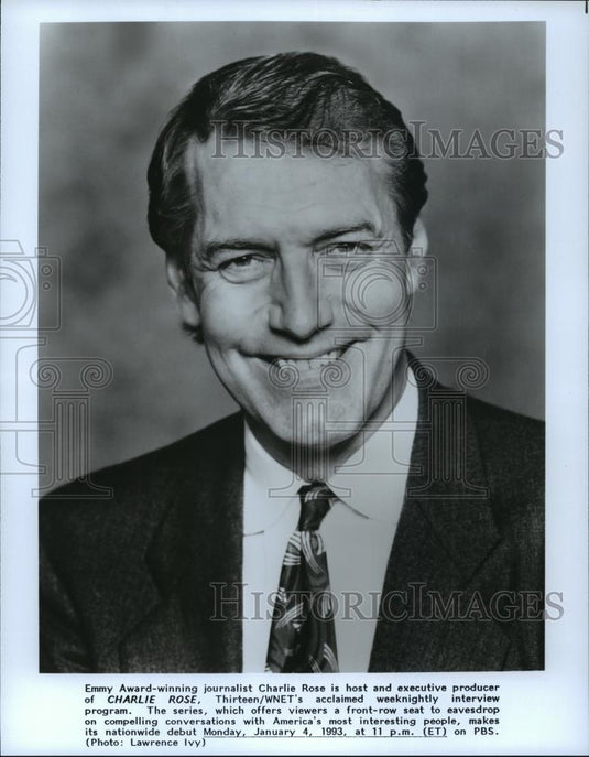 Press Photo Emmy Award winning journalist Charlie Rose - cvb73957 - Historic Images