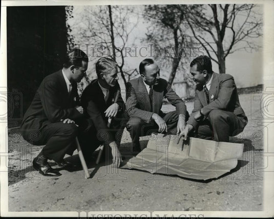 1933 Press Photo New York NYU students awarded for their airport designs NYC - Historic Images