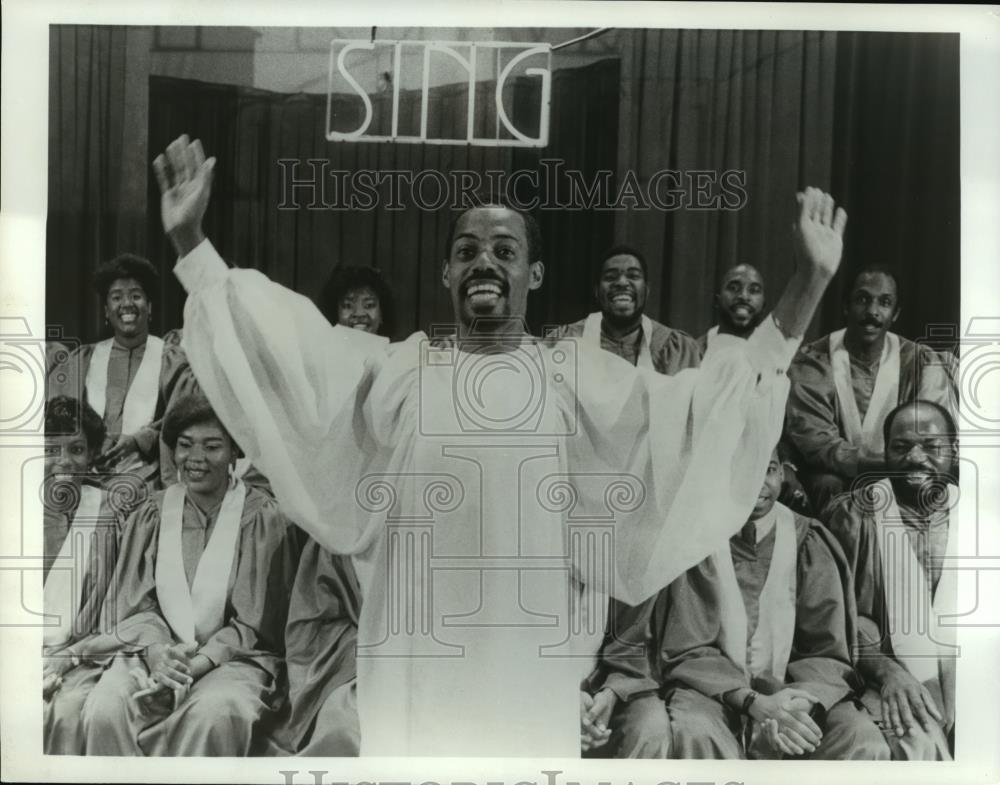Press Photo Charles Stewart and Reach Ensemble in Mama I Want to Sing - Historic Images