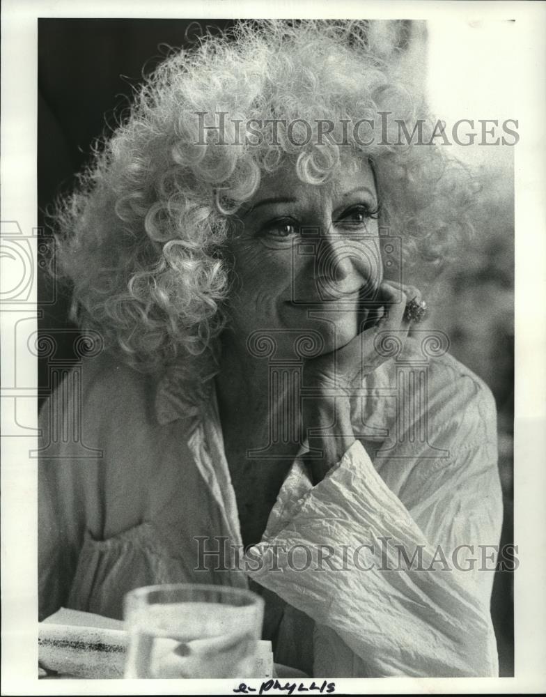 1984 Press Photo Phyllis Diller - cvb71492 - Historic Images