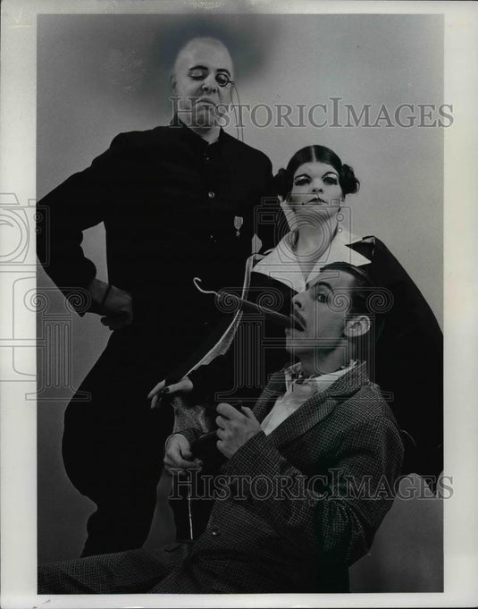 Press Photo Mark Passerell, Ralph Gunderman, & Patty Johnson in Bullshot Crummo - Historic Images