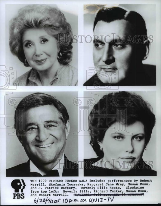 Press Photo The 1990 Richard Tucker Gala-Sills, Tucker, Dunn and Merrill - Historic Images