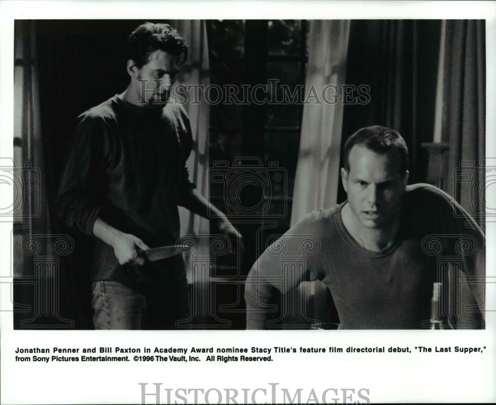 Press Photo Jonathan Penner and Bill Paxton-The Last Supper movie - cvb68362 - Historic Images