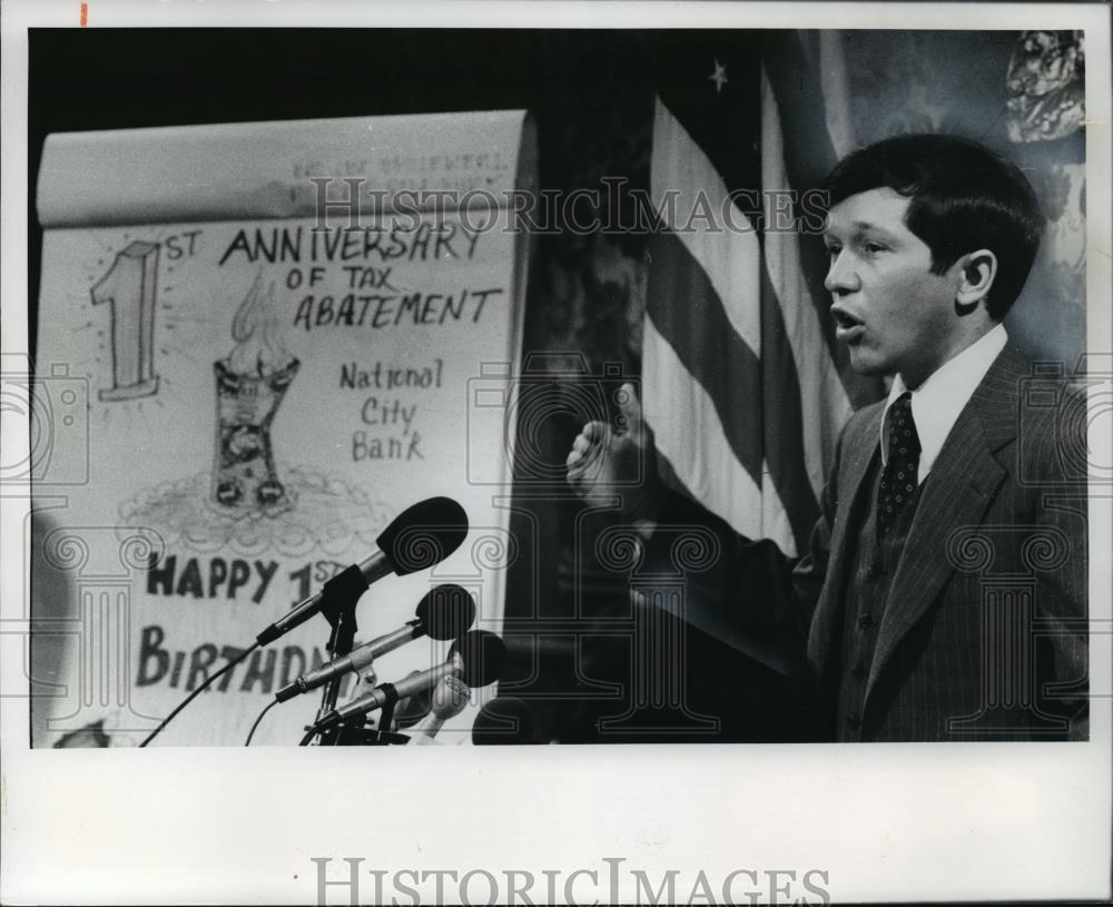 1978 Press Photo Mayor Dennis Kucinich-Press Conference - cvb70784 - Historic Images