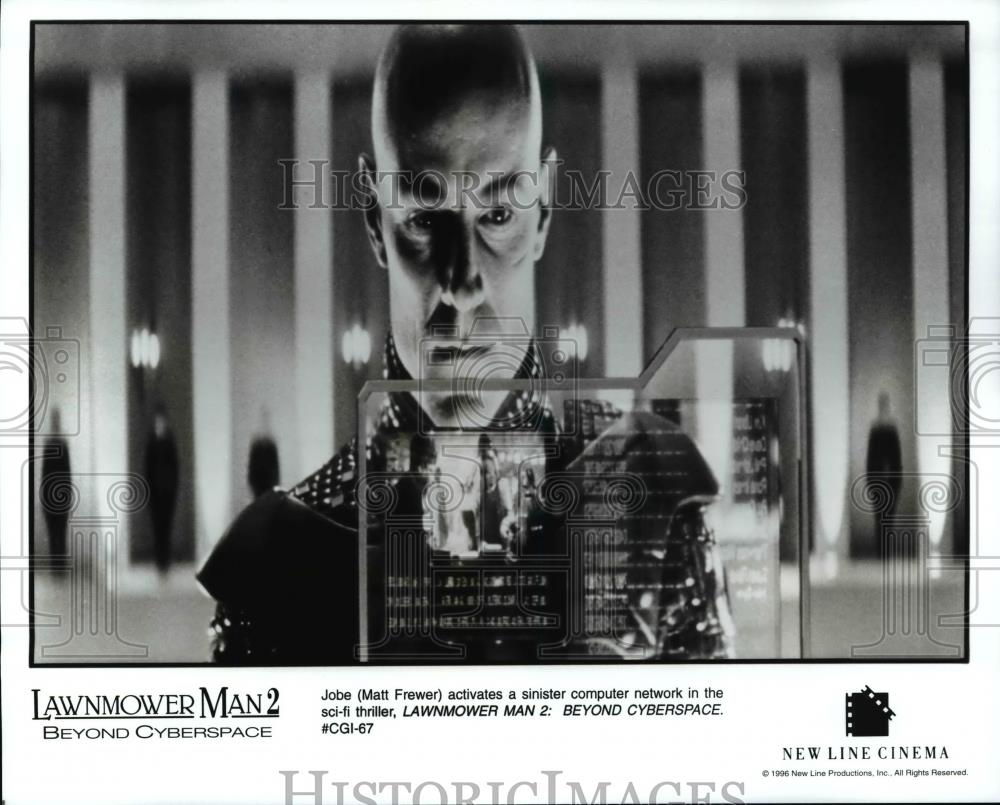Press Photo Matt Frewer-Lawnmower Man 2: Beyond Cyberspace movie - cvb68364 - Historic Images