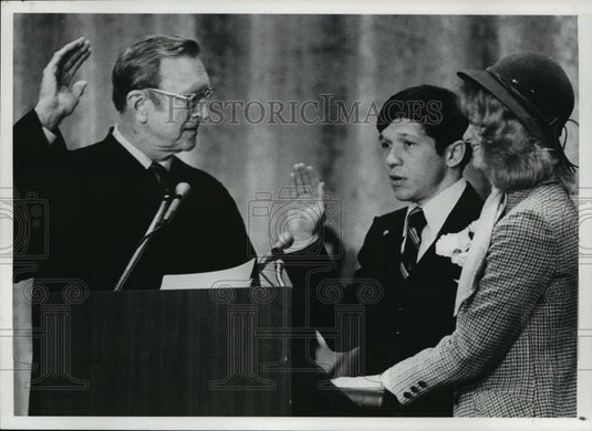 1977 Press Photo Dennis Kucinich, Inauguration - cvb70583 - Historic Images