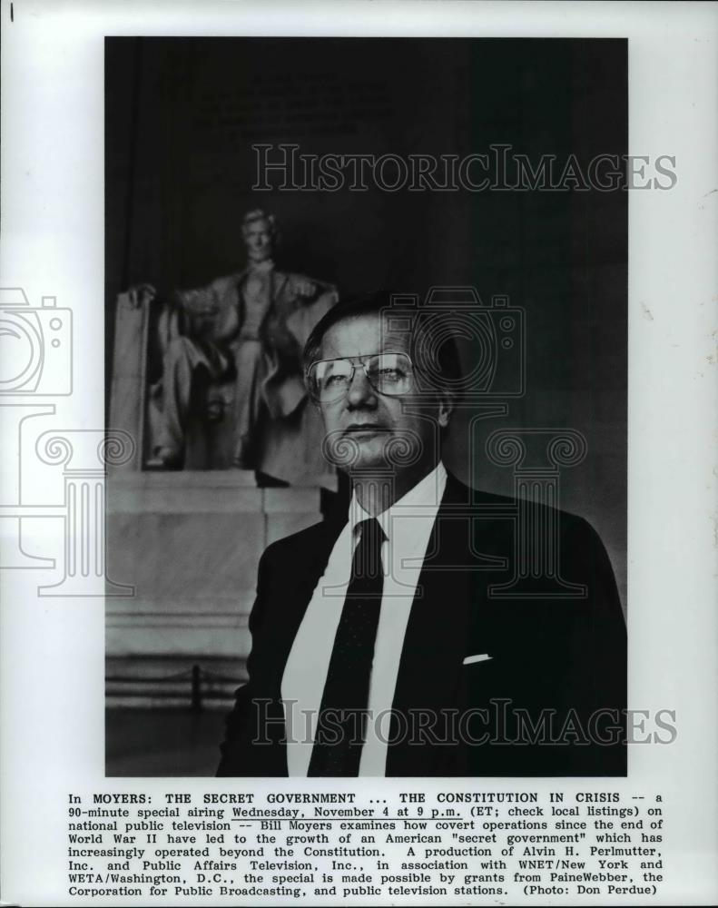 Press Photo Bill Moyers-The Secret Government - cvb67794 - Historic Images