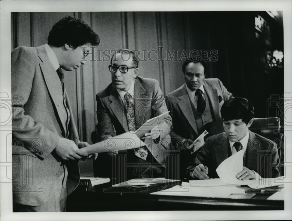 1978 Press Photo Jack Schulman, Bob Weissman, James Barrett, and Dennis Kucinich - Historic Images