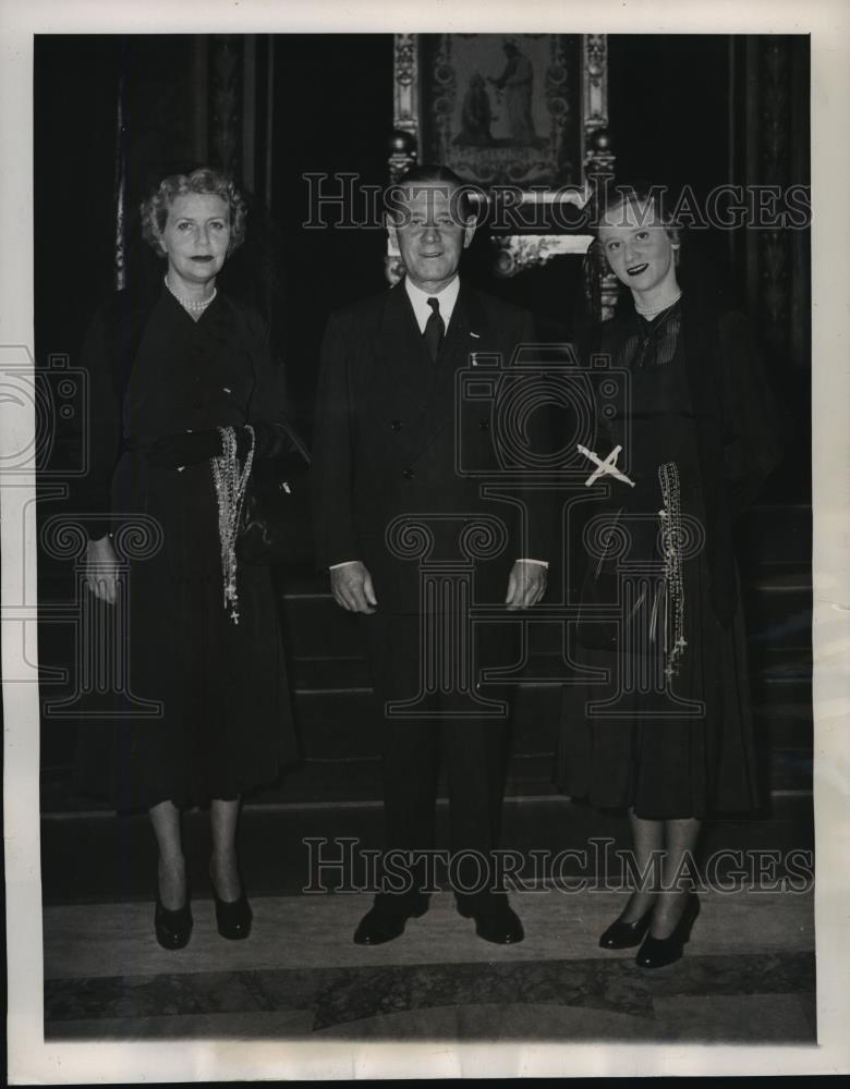 1950 Press Photo Firestones have Papal Audience-Mr. &amp; Mrs. Harvey Firestone. - Historic Images