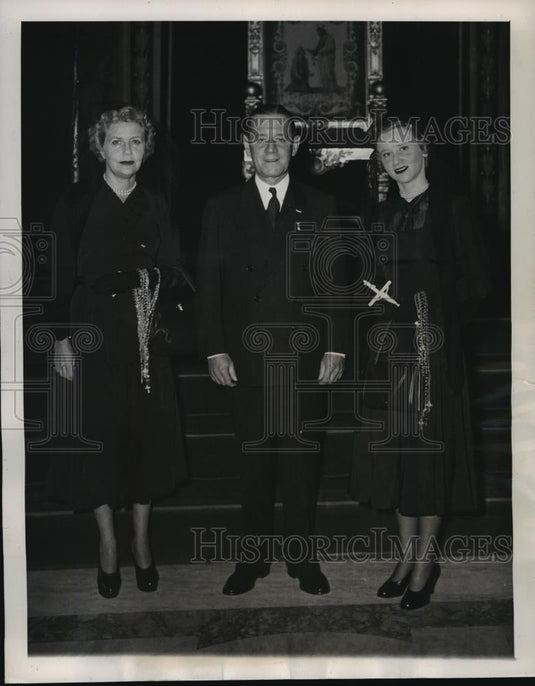1950 Press Photo Firestones have Papal Audience-Mr. & Mrs. Harvey Firestone. - Historic Images