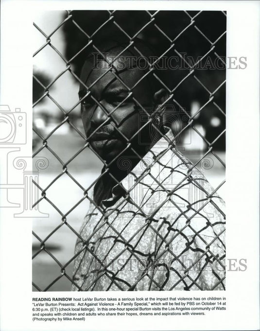 Press Photo Host LeVar Burton-LeVar Burton Presents: Act Against Violence - Historic Images