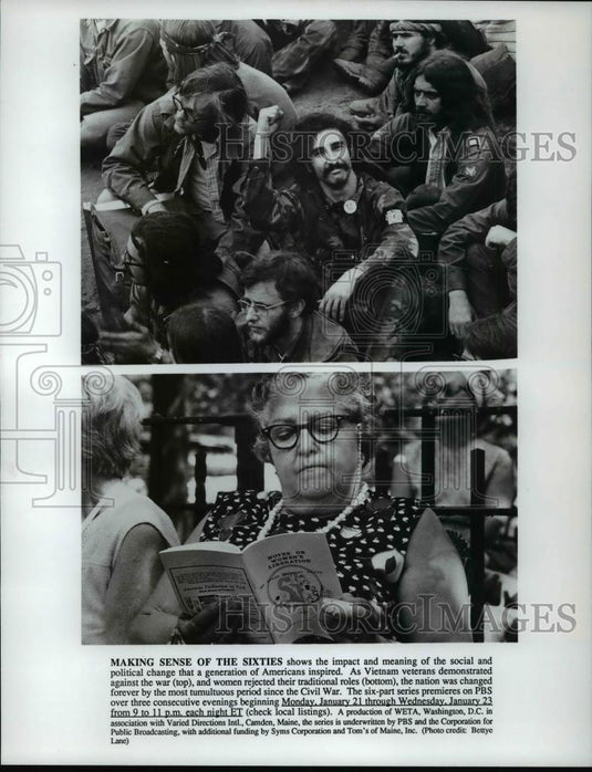 Press Photo T-B Vietnam veterans against the war & women rejecting their roles - Historic Images