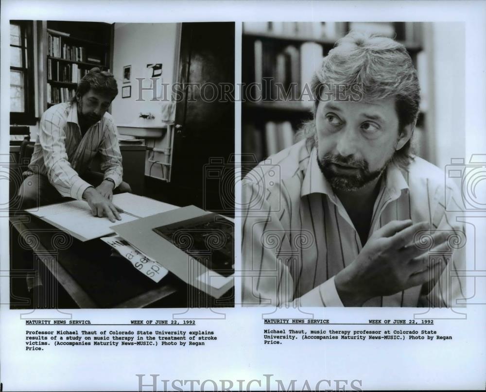 1992 Press Photo Professor Michael Thaut- Colorado State University  - cvb68460 - Historic Images