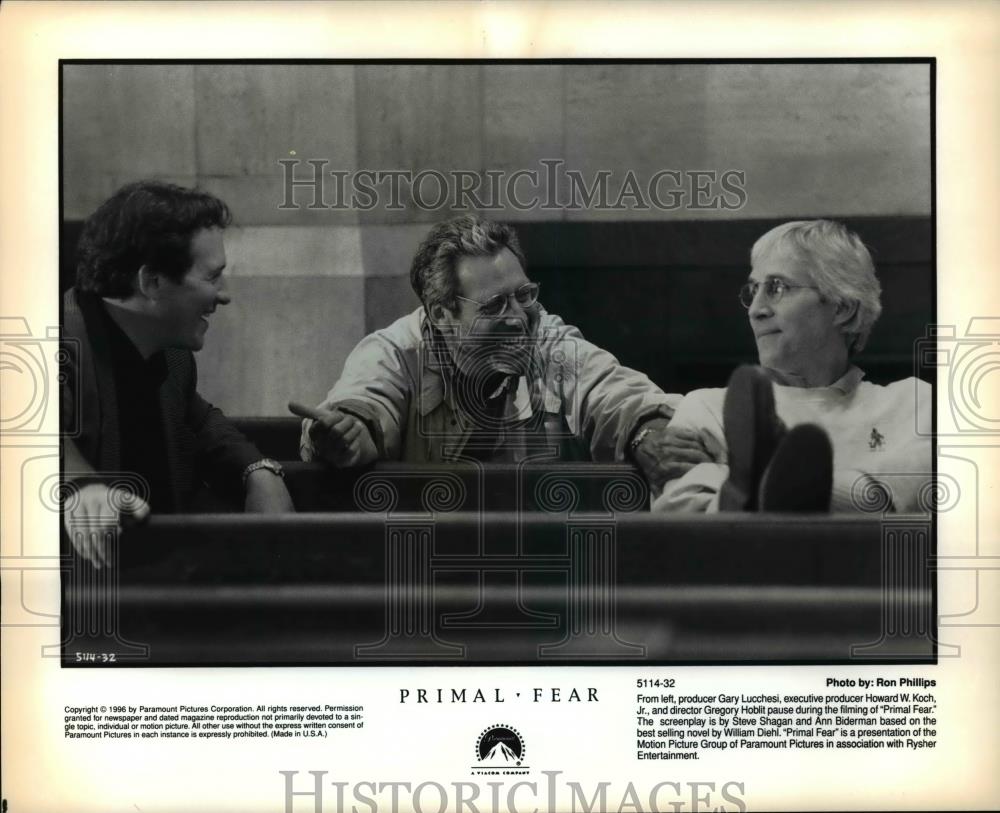 1996 Press Photo Prod. Gary Lucchesi, exec. producer Howard Koch in Primal Fear - Historic Images