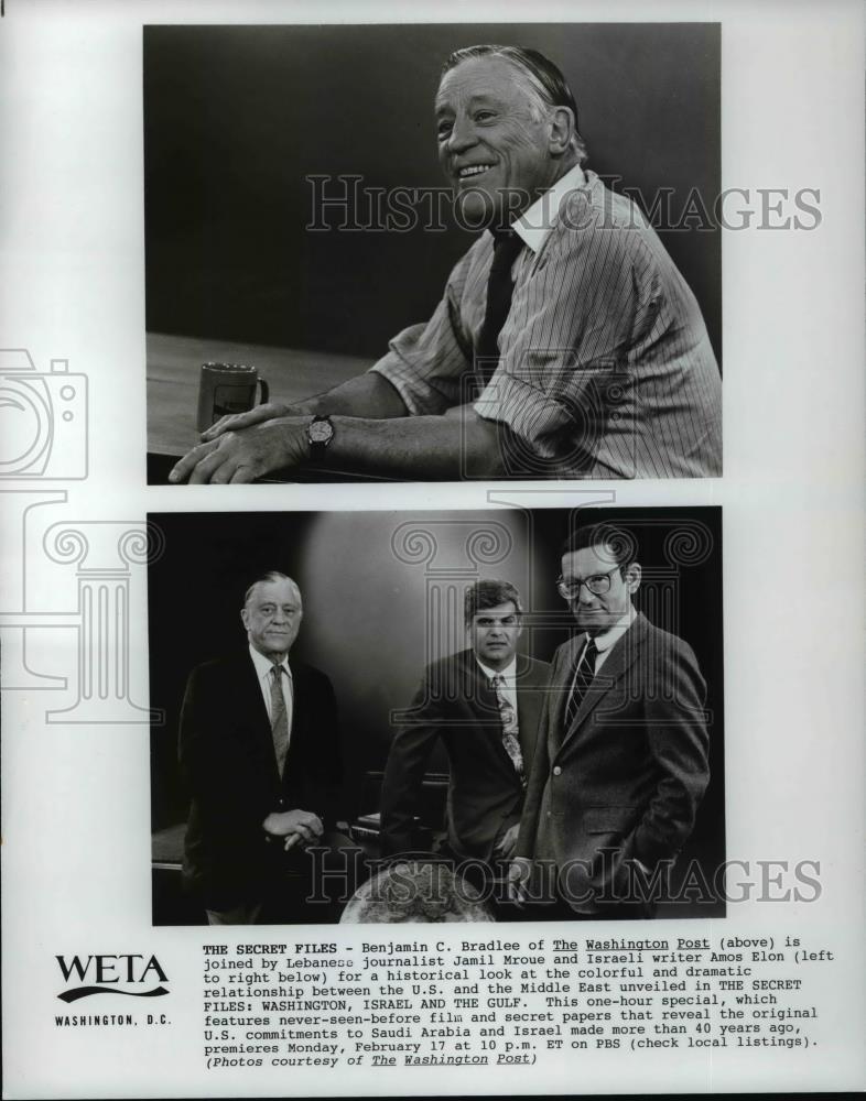 Press PhotoBenjamin C. Bradlee of The Washington Post (above) & other journalst - Historic Images