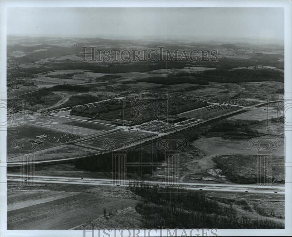 1978 Press Photo Aerial View of New Stanton Volkswagon Plant in Pennsylvania - Historic Images