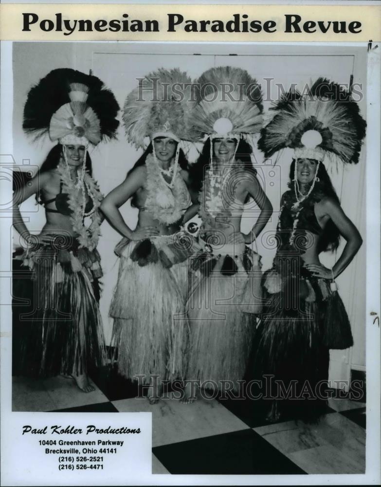 1988 Press Photo Polynesian Paradise Revue by Paul Kohler Productions - Historic Images