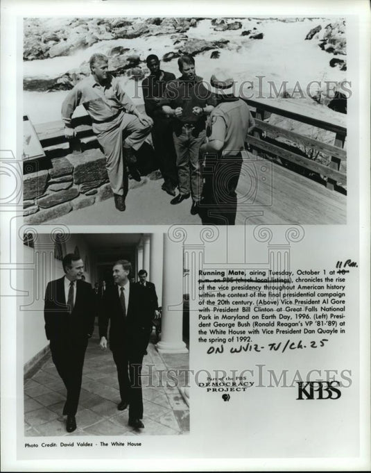 Press Photo President George Bush with Vice President Dan Quayle - cvb73329 - Historic Images