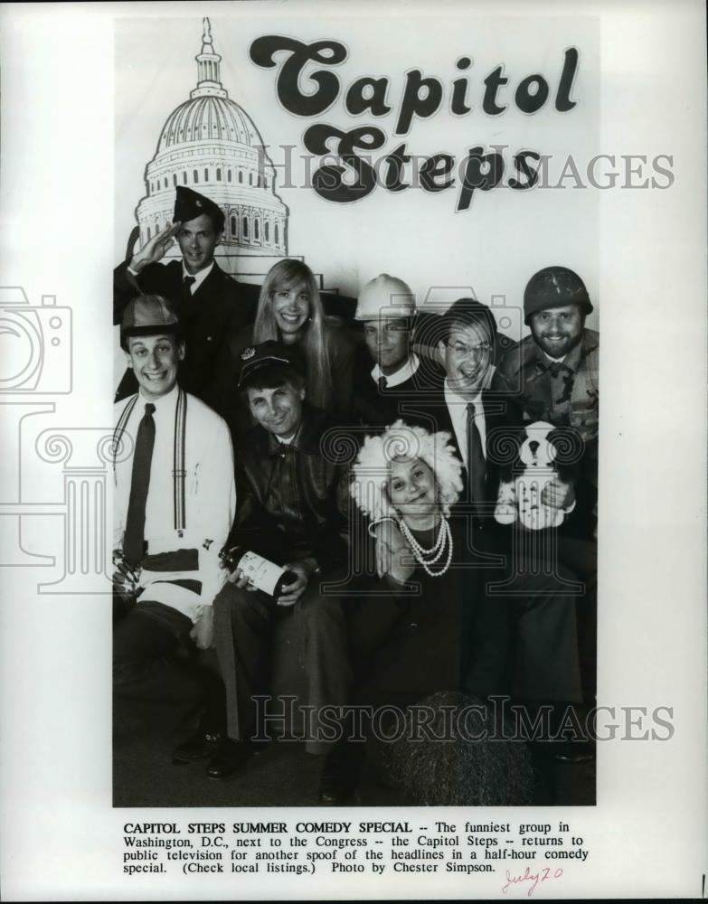 Press Photo Capitol Steps Summer Comedy Special- the funniest group in Wash. DC - Historic Images