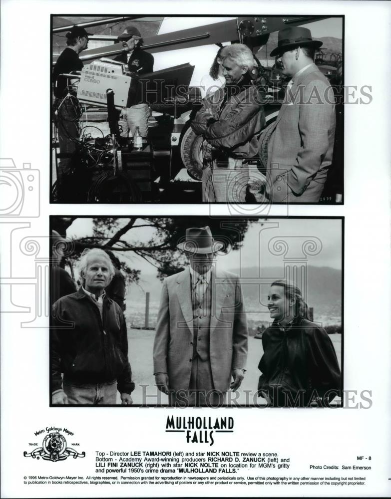 Press Photo Mulholland Falls movie casts and director Nick Nolte - cvb67910 - Historic Images