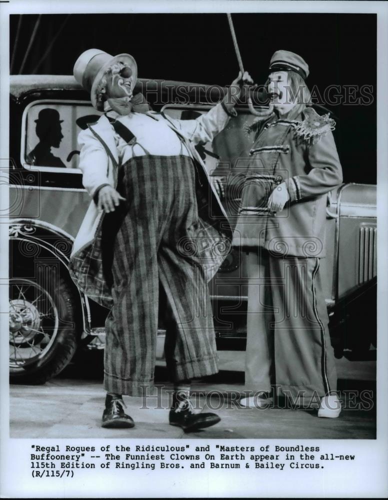 1986 Press Photo Funniest Clowns in Ringling Bros. and Barnum & Bailey Circus - Historic Images